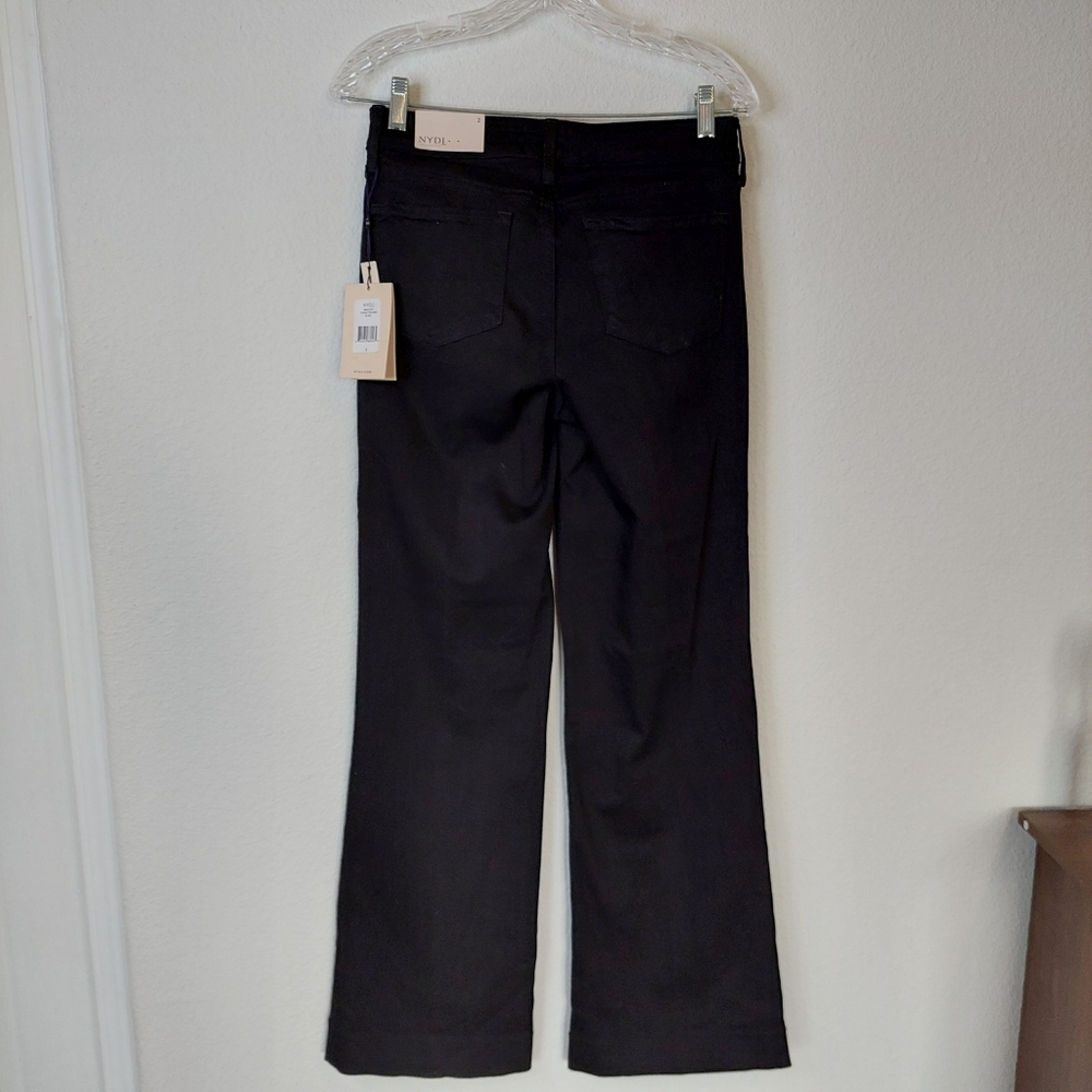 NYDJ Teresa Trouser Lift Tuck Wide Leg Jeans Pants Size 2 NWT Black - Picture 7 of 10